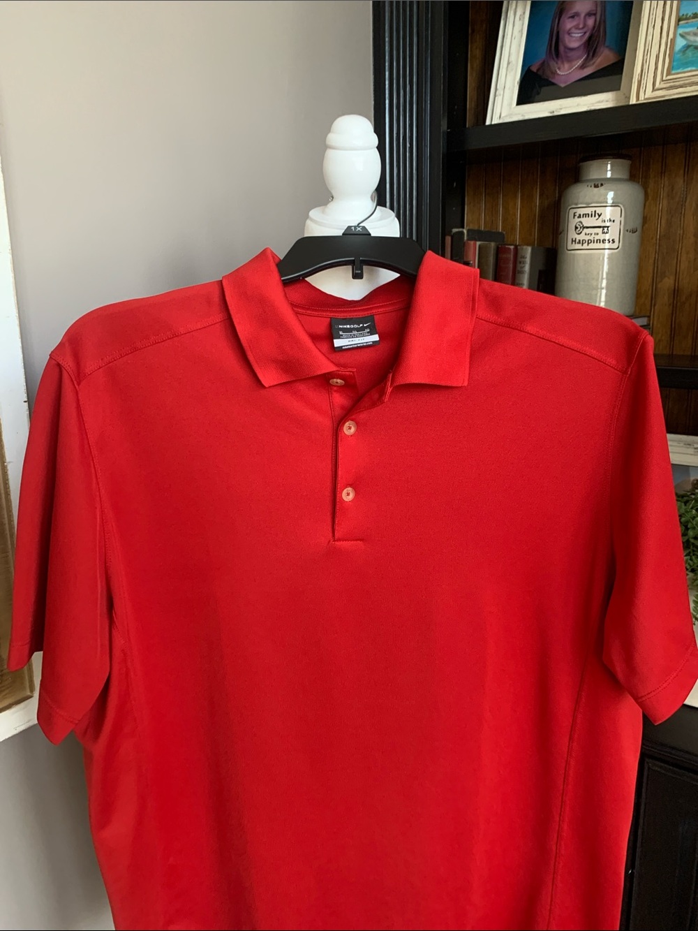 Nike Men's Bright Red Short-Sleeve Polo
